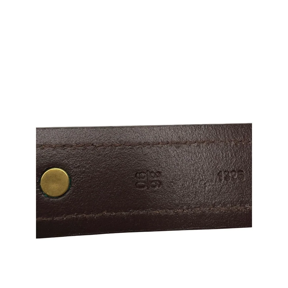 Polo Ralph Lauren Mens Brown Leather Belt Brass Buckle Size 36 90 1326